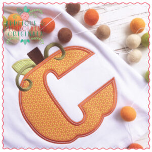 563 Pumpkin Alpha Applique Font