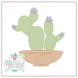 2320 Succulent One Sketch Embroidery Design