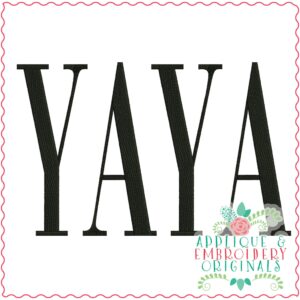 3578 YAYA Embroidery Design