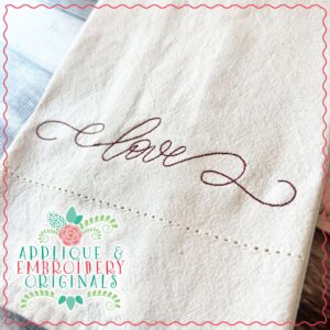 4231 Love Line Art Embroidery Design