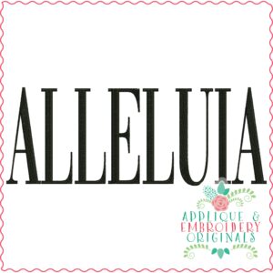3474 Alleluia Embroidery Design