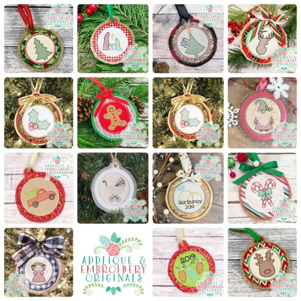2206 Christmas Ornaments Set In-The-Hoop Designs