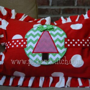 PS860 Christmas Tree Pillow Charm In-The-Hoop Applique Design