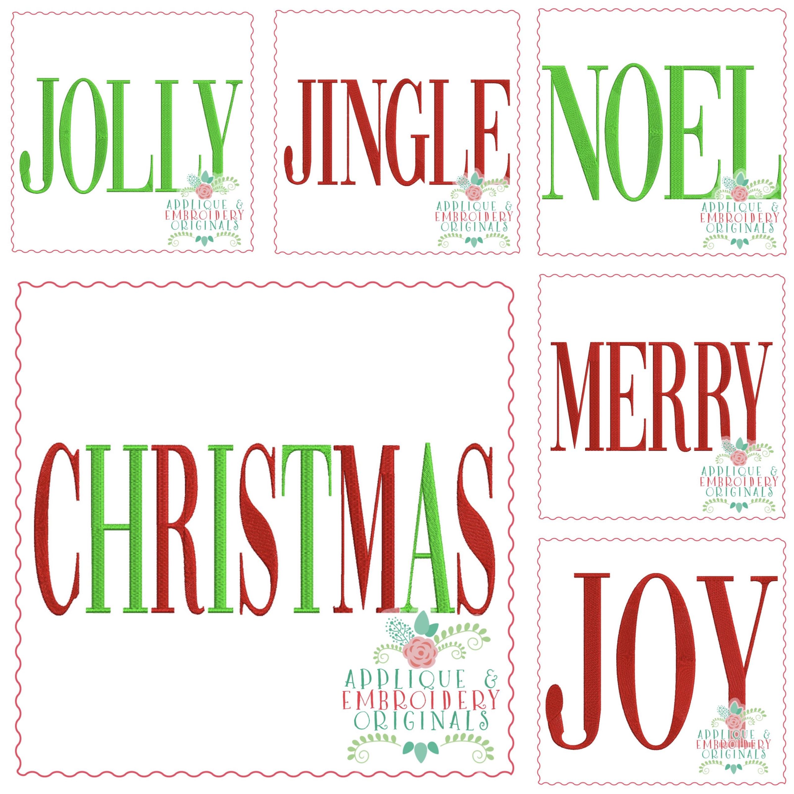 Christmas word designs 1