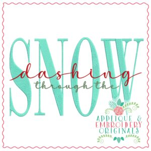 3476 Dashing through the SNOW Embroidery Design