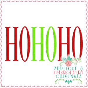 3478 HO HO HO Embroidery Design