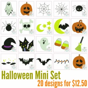 4111 Halloween Mini Set Embroidery Design