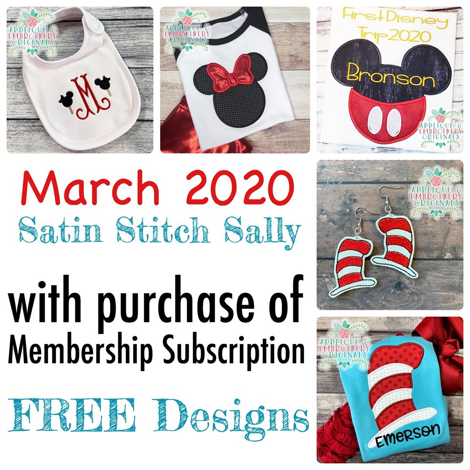 March 2020 Satin Stitch Sally
