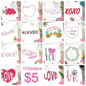 2375 Valentine Embroidery Set of Designs