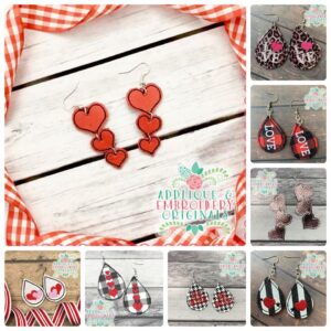 2358 Valentine Set 2 Earring In-The-Hoop Design