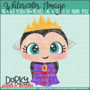 Evil Queen Watercolor Printable Art