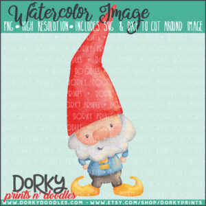 Gnome Watercolor Printable Art