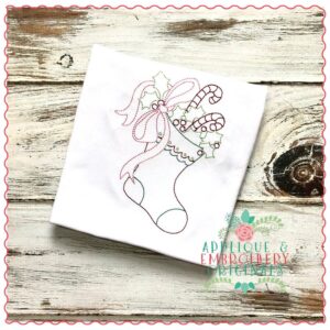 1289 Vintage Stocking Embroidery Design