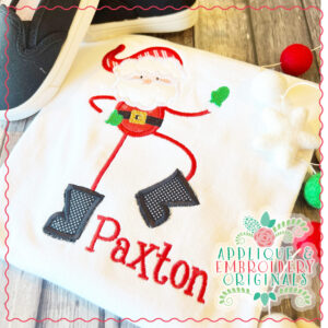 4082 Santa Long Leg Applique Design