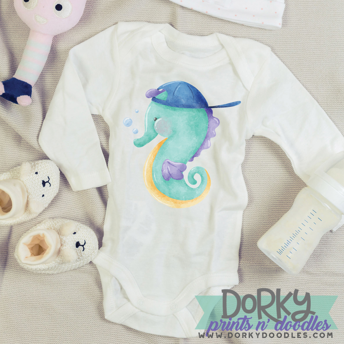 seahorse boy with hat PREVIEW