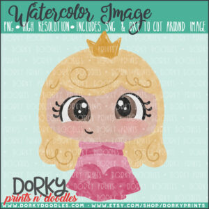 Sleeping Beauty Princess Watercolor Printable Art