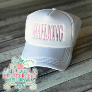 4362 MAHJONG Word Art Embroidery Design