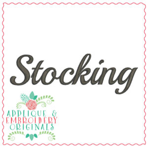 4366 Stocking Embroidery Font