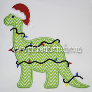 858 Christmas Dino Applique Design
