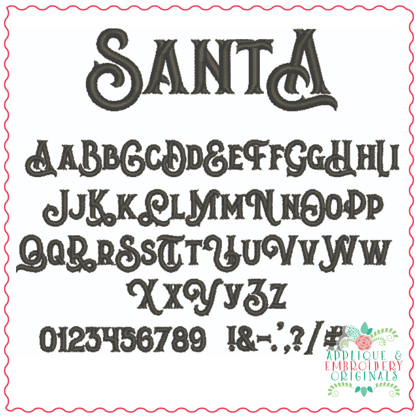 AEO 4373 Santa Font Name