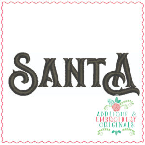 4373 Santa Embroidery Font