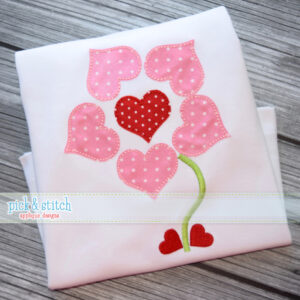 934 Heart Flower Applique Design