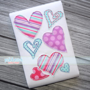 935 Heart Silhouettes Applique Design