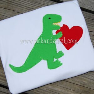 1199 Valentine Dinosaur Applique Design