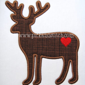 1002 Valentine Woodland Deer Applique Design