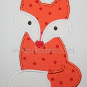 1003 Valentine Woodland Fox Applique Design