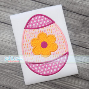 927 Flower Egg Applique Design