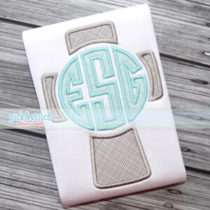 936 Monogram Cross 2 Applique Design