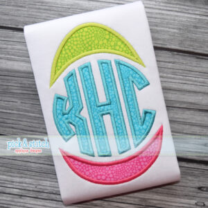 938 Monogram Egg 2 Applique Design