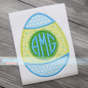 939 Monogram Egg Applique Design