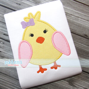 962 Easter Chick Girl Applique Design