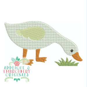 4395 Goose Bending Down Filled Embroidery Design