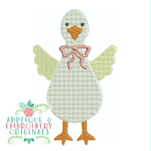 4398 Goose Front Facing Filled Embroidery Design