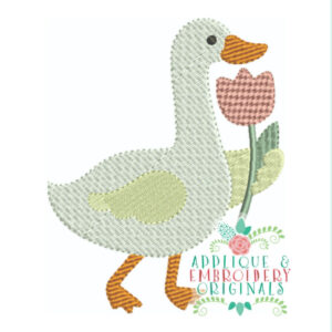 4402 Goose Tulip Filled Embroidery Design