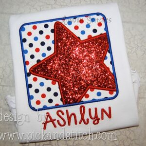 1187 Star Patch Applique Design