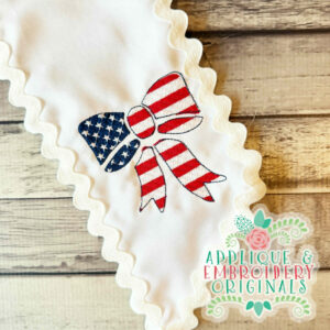 4413 Patriotic Bow Filled Embroidery Design