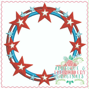 4415 Star Frame Embroidery Design