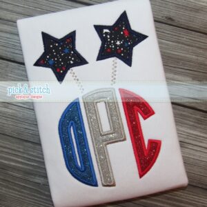 985 Monogram Star Applique Design