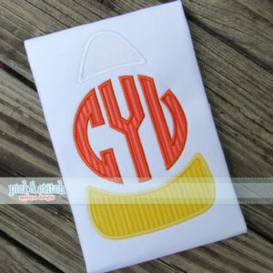 751 Monogram Candy Corn File Applique Design