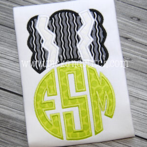 755 Monogram Bride of Frankenstein Applique Design