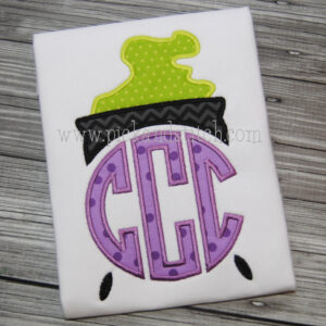 766 Witch Cauldron Topper Applique Design